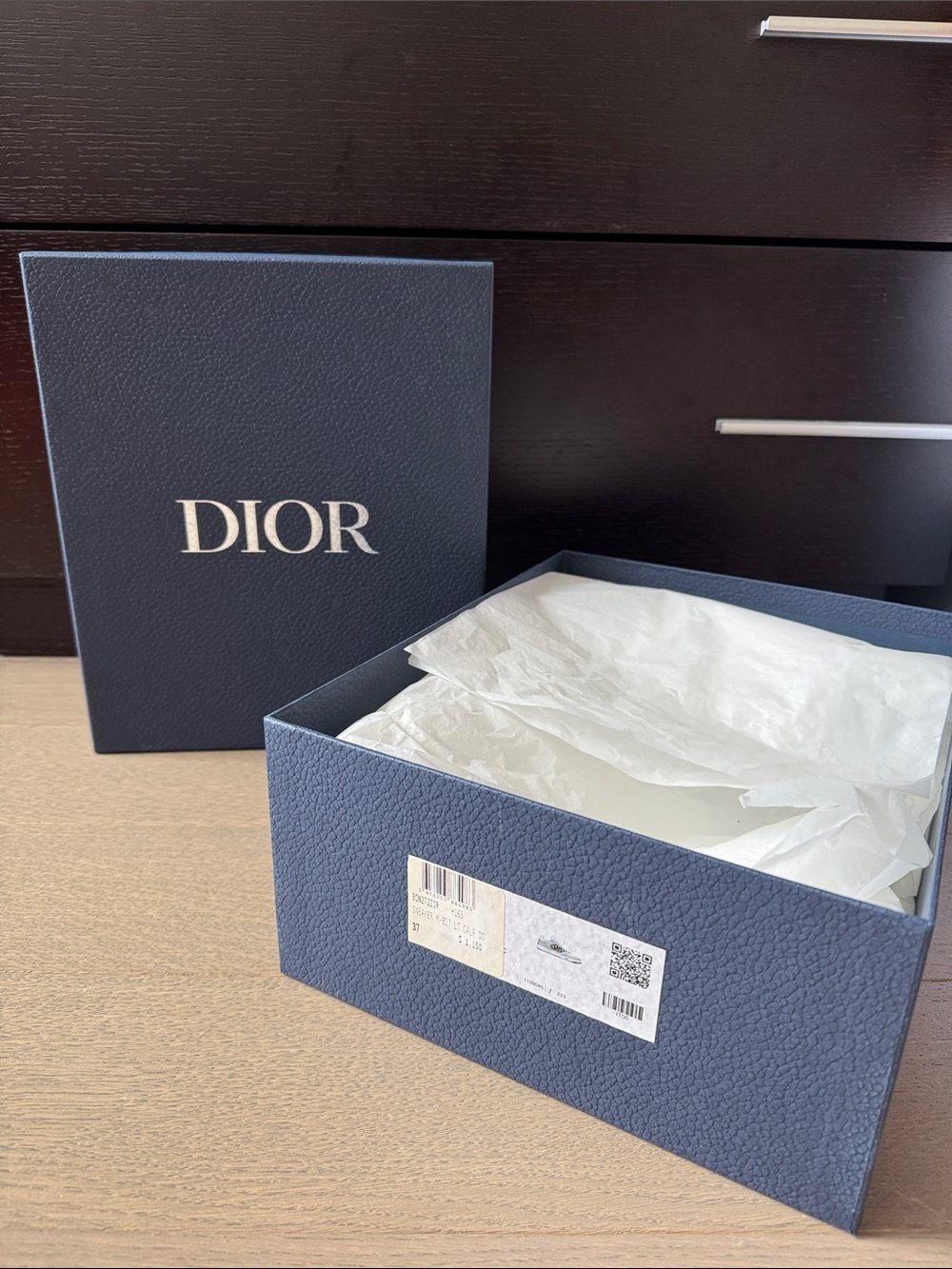 Dior Empty Navy Shoe Handbag Purse Gift Box 12” x 10” x 5”